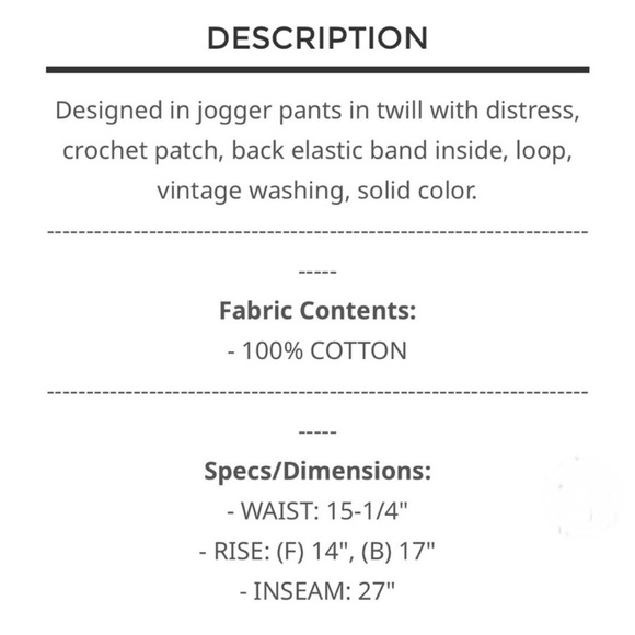 POL Black Distressed Pant with Crochet Details.Stylish vintage wash & patchwork - Picture 6 of 7